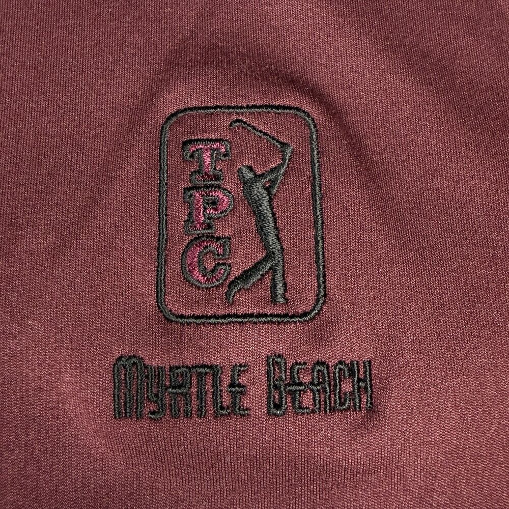 TPC Myrtle Beach Shirt Mens XL Maroon Adidas ClimaWarm Golf Polo Long Sleeve - Picture 4 of 11